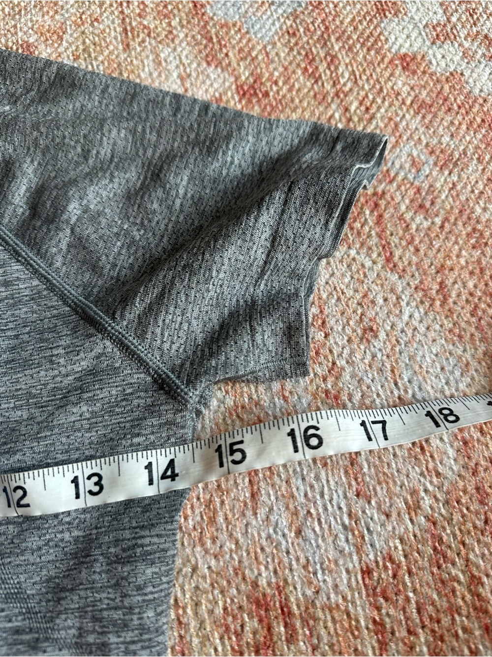 Lululemon Swiftly Tech Cropped Short-Sleeve Shirt 2.0 grey Slate/White W3GZHS 6 - Picture 5 of 5